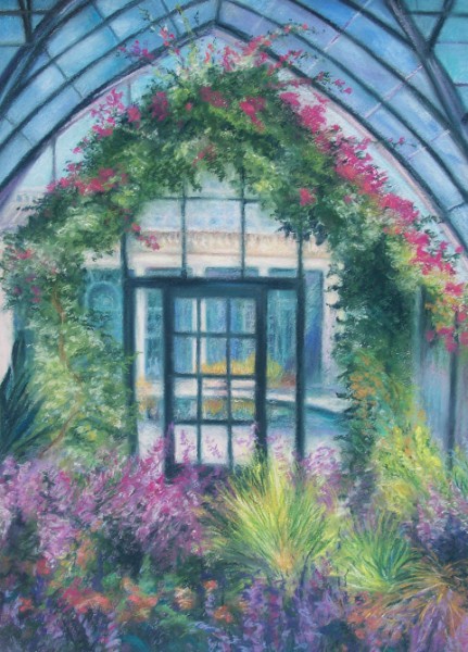 Laura McMillan pastels of Longwood Gardens